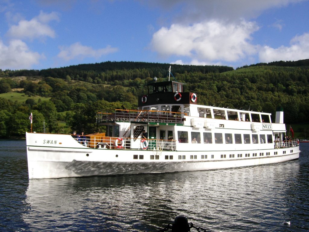 Take a trip on the Swan on Lake Windermere whilst staying at Skelwith Fold