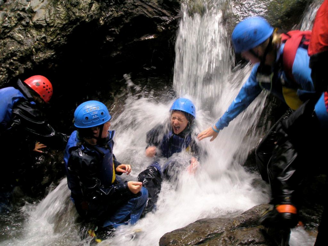 Ghyll Scramble in the Lake District whilst staying at Skelwith Fold Caravan Park